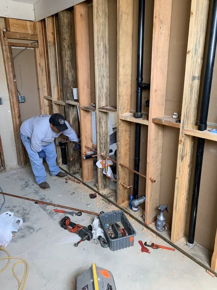 Commercial rough-in plumbing for Water Heater Replacement in Hicksville